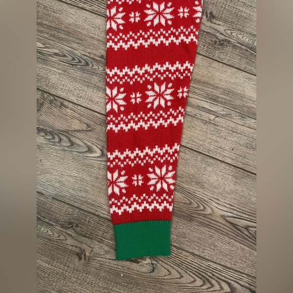 Happy Holidays Reindeer Christmas Sweater XL Red White Green Lights - Picture 4 of 9